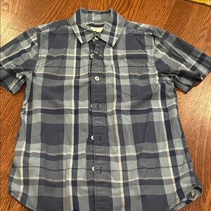Tucker+Tate Blue Plaid Short-Sleeve Button-Up Shirt